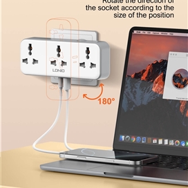 چند راهی برق 3 پورت الدینیو Ldnio Universal Outlet 2500W SC3317