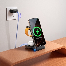 شارژ وایرلس رومیزی 3 در 1 جویروم JOYROOM 3 in 1 Wireless Charging Station JR-W15