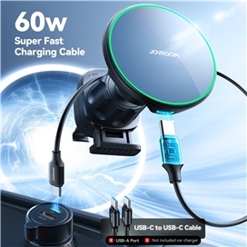 هولدر مگنتی و شارژر وایرلس دریچه کولری جویروم Joyroom Magnetic Wireless Car Charger Holder JR-ZS412