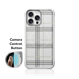 قاب برند Youngkit یانگ کیت مدل Classic Check Removable Liquid Silicone Case Magsafe مناسب برای Apple iPhone 16 Pro Max