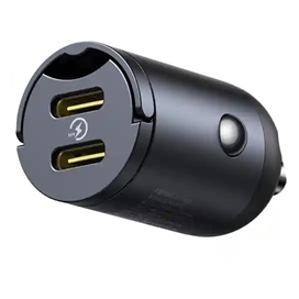 شارژر فندکی دو پورت 30 وات بیسوس Baseus Tiny Star C+C Mini Car Charger VCHXX-CC