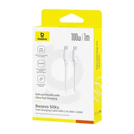 کابل دو سر تایپ سی 100 وات 1 متر بیسوس Baseus Silky Series Type-C to Type-C CB000114