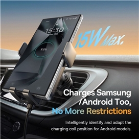 هولدر وایرلس دریچه کولری بیسوس Baseus Wisdom Pro Wireless Car Mounnt BS-CM051