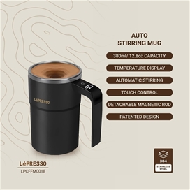 ماگ همزن مغناطیسی لپرسو LePresso Stirmagic Auto Stirring Mug LPCFFM0018