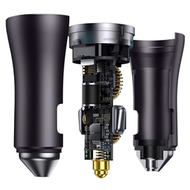 شارژر فندکی 40 وات دو پورت بیسوس Golden Contactor Pro CCJDZ-CC