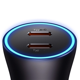 شارژر فندکی 40 وات دو پورت بیسوس Golden Contactor Pro CCJDZ-CC