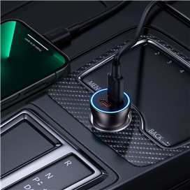 شارژر فندکی 40 وات دو پورت بیسوس Golden Contactor Pro CCJDZ-CC