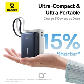 پاوبانک 45 وات 10000 با کابل تایپ سی بیسوس Baseus PicoGo Power Bank PPPG-1W45C
