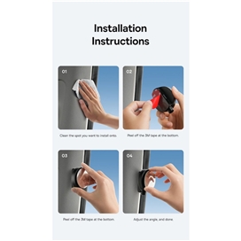 آینه عقب و چکش اضطراری بیسوس Baseus Wide Viewing Angle Mirror HSJ-01