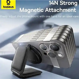 هولدر و شارژر وایرلس مگنتی بیسوس Baseus C02 Mega Magnetis Wireless Charging Car Mount BS-CM042