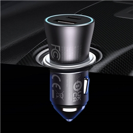 شارژر فندکی دو پورت فست شارژ 60 وات بیسوس BASEUS Golden Contactor Max CCJDZ-MC