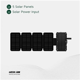 پاوربانک خورشیدی 5 پنل 20000 گرین لاین Green Lion Solar 5-Panel Power Bank GNSOL5PN20BK