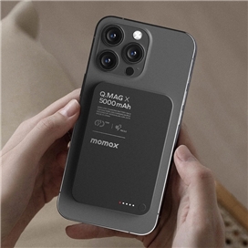 پاوربانک مگ سیف 15 وات 5000 میلی آمپر مومکس مدل Q.MAG X 116A