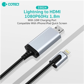 کابل HDMI به لایتنینگ کوتتسی Coteetci 33024 طول 1.8 متر