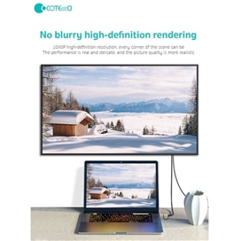 کابل HDMI به Type-c و میکرو کوتتسی Coteetci 33023 طول 2 متر