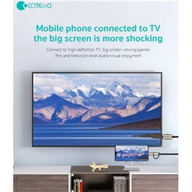 کابل HDMI به Type-c و میکرو کوتتسی Coteetci 33023 طول 2 متر