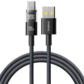 کابل شارژ تایپ سی 1 متر بیسوس Baseus Display II 100W fast Charging Cable CB000158