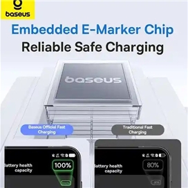 کابل شارژ تایپ سی 1 متر بیسوس Baseus Display II 100W fast Charging Cable CB000158