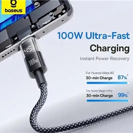 کابل شارژ تایپ سی 1 متر بیسوس Baseus Display II 100W fast Charging Cable CB000158