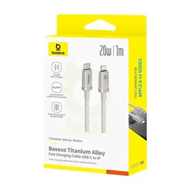 کابل شارژ تایپ سی به لایتنینگ 1 متر بیسوس Baseus Titanium Alloy Type-C To Lightning Cable CB000135