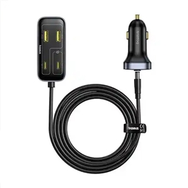 شارژر فندکی 6 پورت 110 وات بیسوس Baseus BackseatPal L1 C00081100121-00