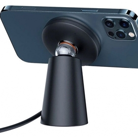 هولدر و شارژر وایرلس رومیزی بیسوس Baseus Simple Magnetic CCJJ000001 توان 15 وات برای آیفون 12 به بعد