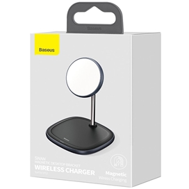 هولدر و شارژر وایرلس بیسوس Baseus Swan Magnetic Wireless WXSW-01 توان 15 وات مناسب سری آیفون 12 و 13