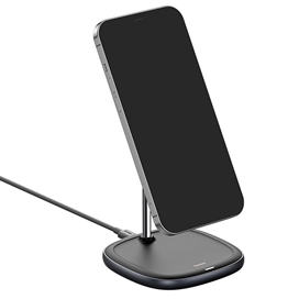 هولدر و شارژر وایرلس بیسوس Baseus Swan Magnetic Wireless WXSW-01 توان 15 وات مناسب سری آیفون 12 و 13