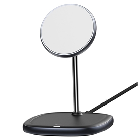 هولدر و شارژر وایرلس بیسوس Baseus Swan Magnetic Wireless WXSW-01 توان 15 وات مناسب سری آیفون 12 و 13
