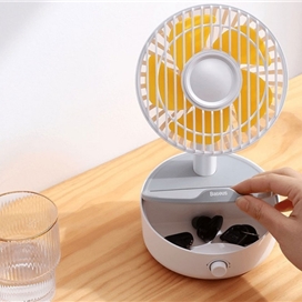 پنکه و شارژر وایرلس بیسوس Baseus Hermit Wireless Charger BS-W513 WXYZ-B01 توان 10 وات دارای استند