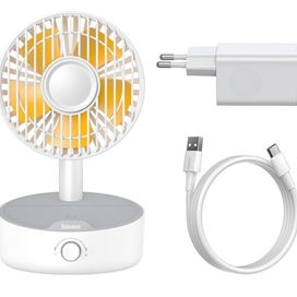 پنکه و شارژر وایرلس بیسوس Baseus Hermit Wireless Charger BS-W513 WXYZ-B01 توان 10 وات دارای استند