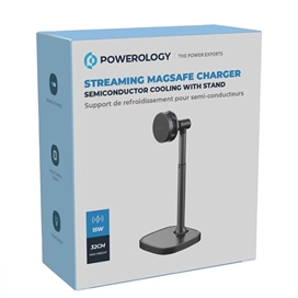 شارژر وایرلس مگ سیف پاورولوژی Powerology Streaming MagSafe Charger PMHDWCMBK