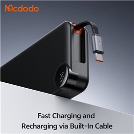 پاوربانک 10000 مک دودو Mcdodo Freego MC-3860 توان 22.5 وات همراه با کابل متصل