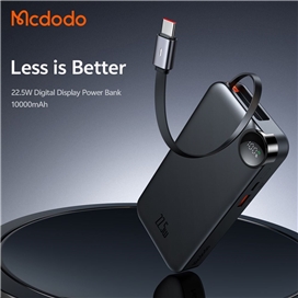 پاوربانک 10000 مک دودو Mcdodo Freego MC-3860 توان 22.5 وات همراه با کابل متصل