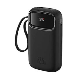 پاوربانک 20000 بیسوس Baseus QPow 2 P10055009113-00 توان 30 وات با کابل متصل