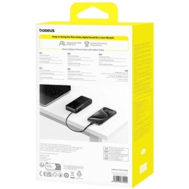 پاوربانک 10000 بیسوس Baseus Bipow 2 P10077101113 توان 20 وات همراه با کابل Type C متصل