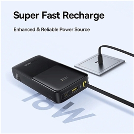 پاوربانک 10000 بیسوس Baseus Bipow 2 P10077101113 توان 20 وات همراه با کابل Type C متصل