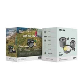 ست 7 تیکه ظروف کمپینگ گرین لاین Green Lion 7in1 Camping Cookware GN7N1COOKBK