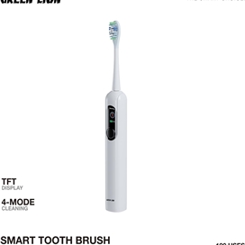 مسواک برقی گرین لاین Green Lion Smart Tooth Brush with TFT Display GNSTBRUTFTWH دارای سری اضافه