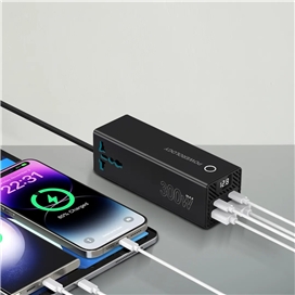 اینورتر فندکی خودرو 300 وات با دو خروجی 220 ولت پاورولوژی مدل PWCUQC038