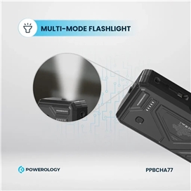 پاوربانک خورشیدی 27000 پاورولوژی Powerology PPBCHA77 همراه با کابل متصل