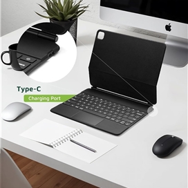 کاور کیبورد دار برند گرین لاین Green Lion مدل Magic Keyboard Case مناسب برای Apple iPad Air 13 2024