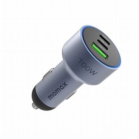 شارژر فندکی سه پورت 100 وات مومکس Momax MoVe Car Charger UC17E