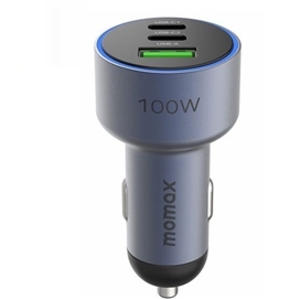 شارژر فندکی سه پورت 100 وات مومکس Momax MoVe Car Charger UC17E