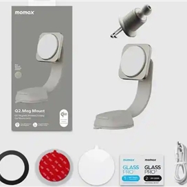 هولدر مگنتی و شارژر وایرلس مومکس Momax Q2. Mag Mount 15W MagSafe Wireless Charger