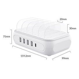 ایستگاه شارژر رومیزی 5 پورت مدل ORICO APD-4U1C