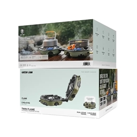 اجاق گاز کمپینگ 2 در 1 شش ضلعی گرین لاین مدل GNTWNFLMGN