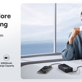 پاوربانک 20000 بیسوس Baseus Free2Pull P10073700123 توان 65 وات با کابل تایپ سی جمع شونده