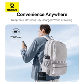 پاوربانک 20000 بیسوس Baseus Free2Pull P10073700123 توان 65 وات با کابل تایپ سی جمع شونده