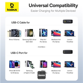 پاوربانک 20000 بیسوس Baseus Free2Pull P10073700123 توان 65 وات با کابل تایپ سی جمع شونده